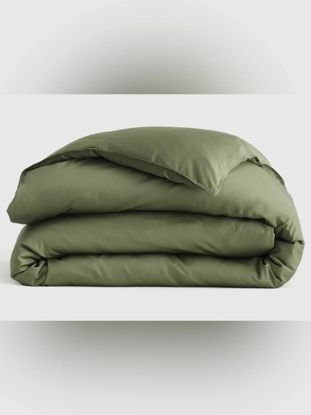 Quince Bamboo 1 Piece Duvet Cover, King/Cal (Olive)